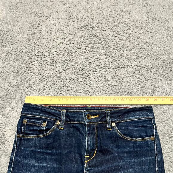 Raleigh Jeans Womens 27 (31x34) Denim Blue Straight Long White Oak Denim ** - Picture 9 of 13